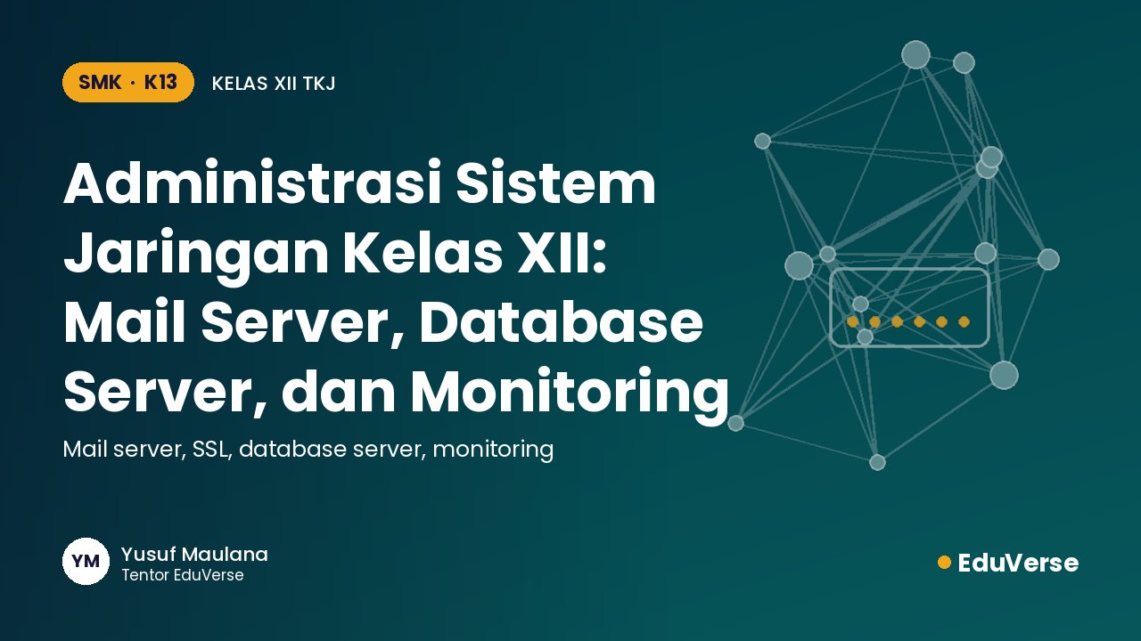 Sampul Administrasi Sistem Jaringan Kelas XII: Mail Server, Database Server, dan Monitoring