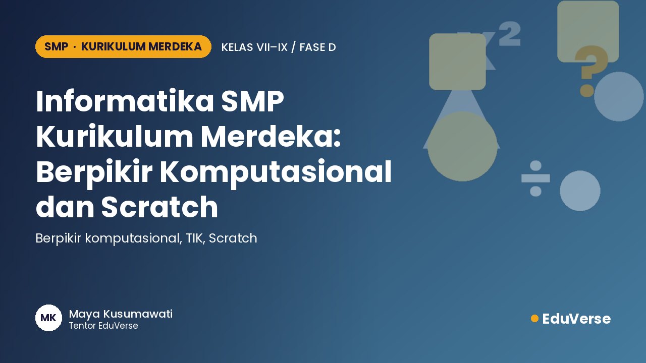 Sampul Informatika SMP Kurikulum Merdeka: Berpikir Komputasional dan Scratch