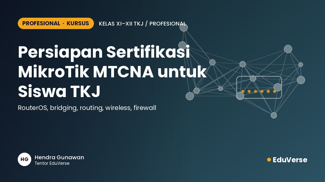 Sampul Persiapan Sertifikasi MikroTik MTCNA untuk Siswa TKJ