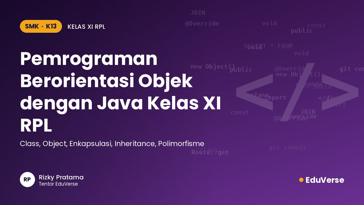 Sampul Pemrograman Berorientasi Objek dengan Java Kelas XI RPL