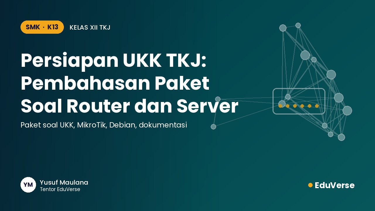 Sampul Persiapan UKK TKJ: Pembahasan Paket Soal Router dan Server